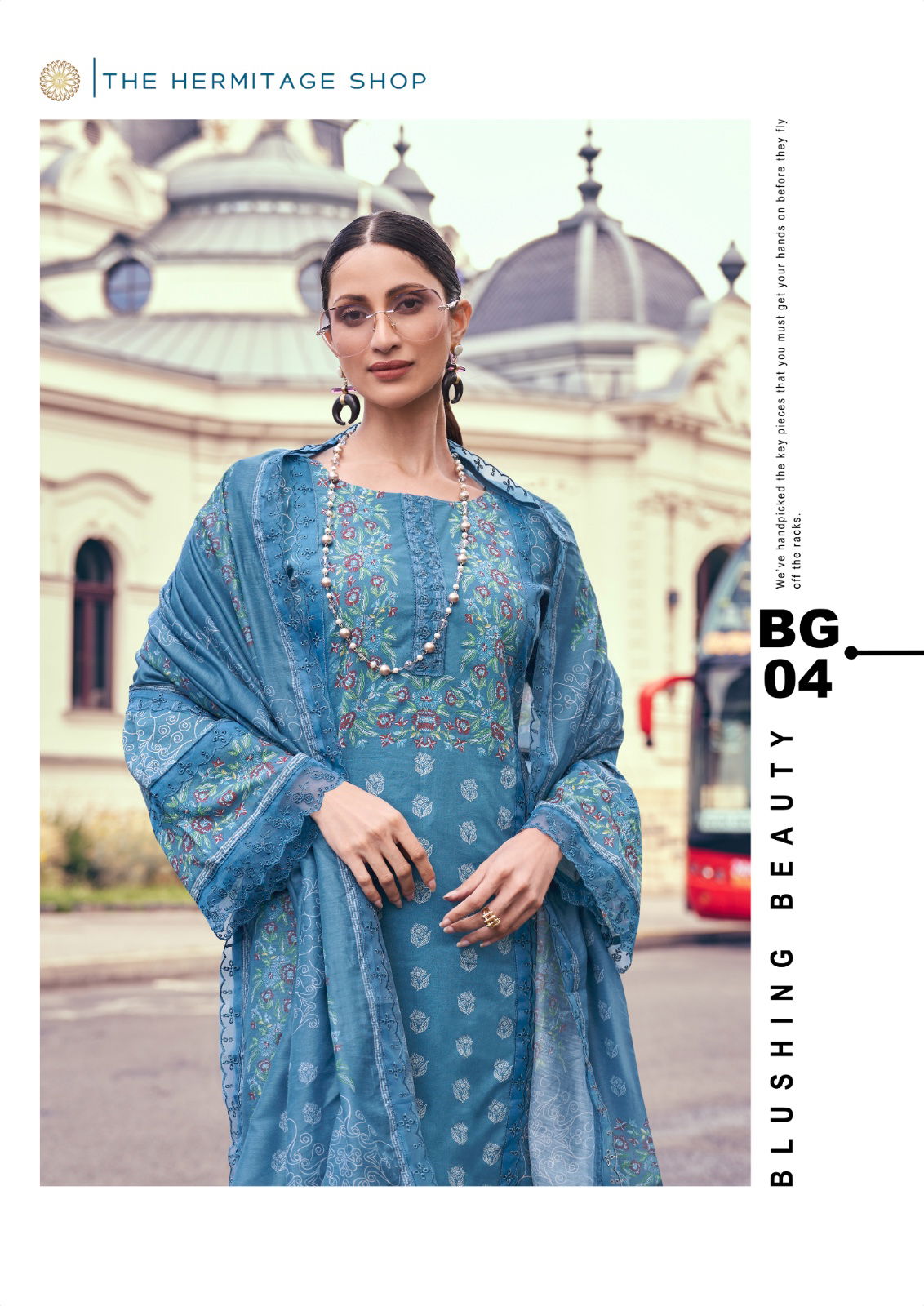 Bagh By The Hermitage Shop Lawn Cotton Digital Printed Dress Material Wholesale Online